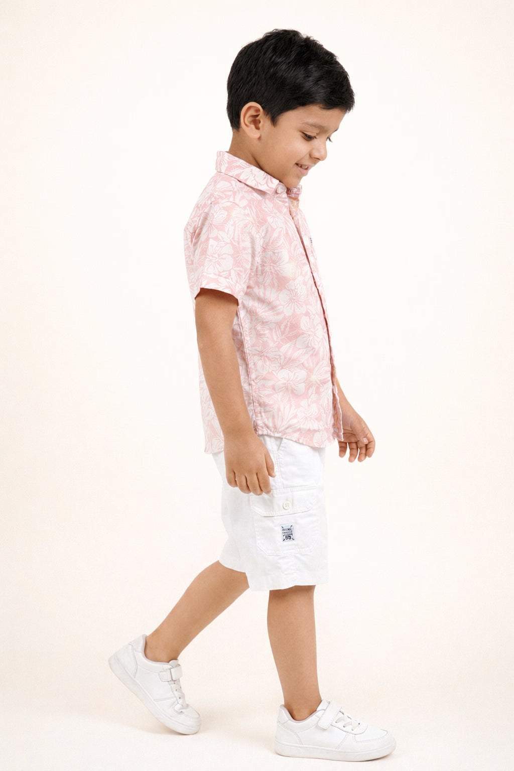 Pink Tropical Shirt & Short Set