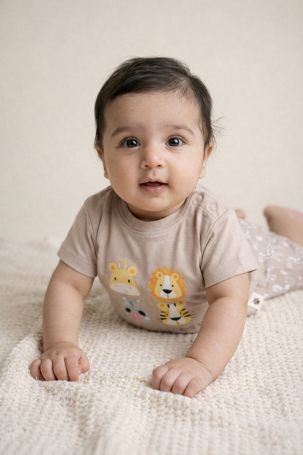 Animal Safari T-Shirt & Shorts Duo (Light brown)