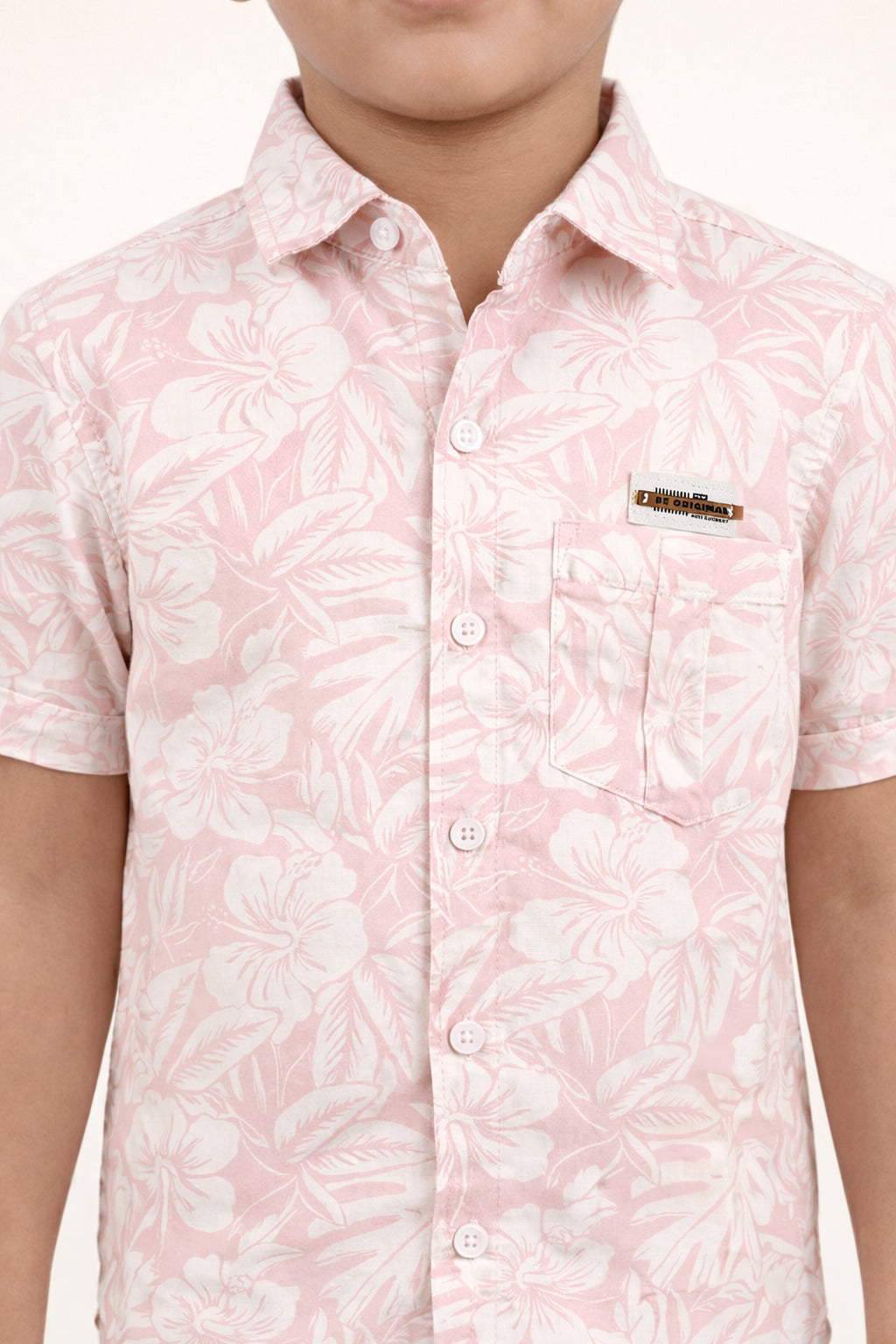 Pink Tropical Shirt & Short Set