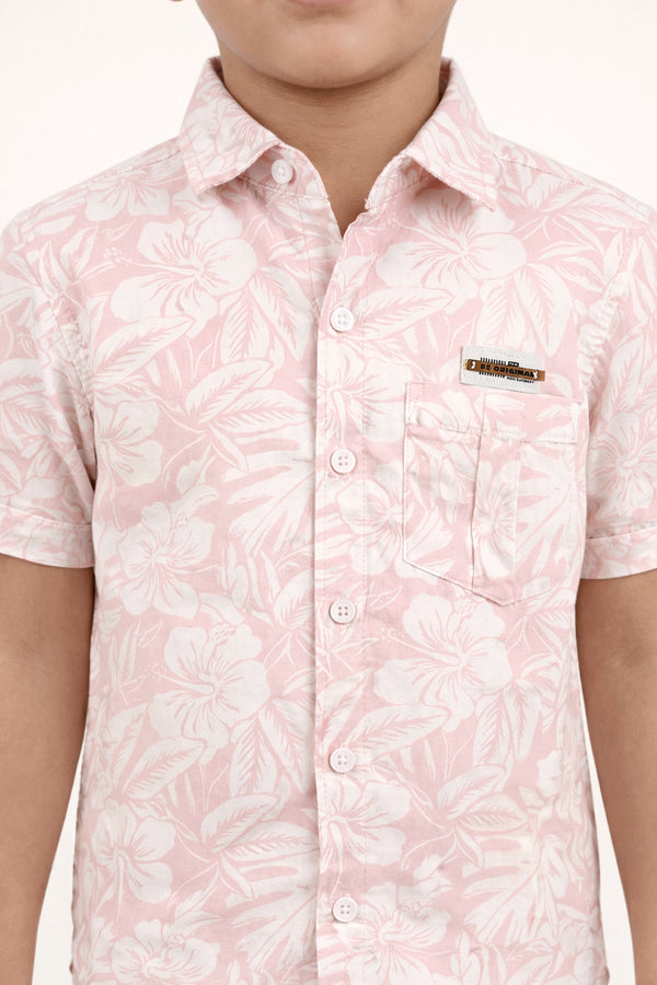 Pink Tropical Shirt & Short Set