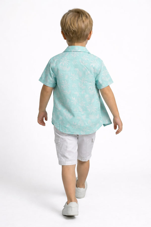 Palm Breeze 3-Piece Graphic & Cargo Set