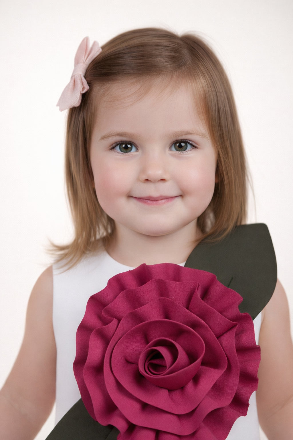 Ivory 3D Petal Flare Dress