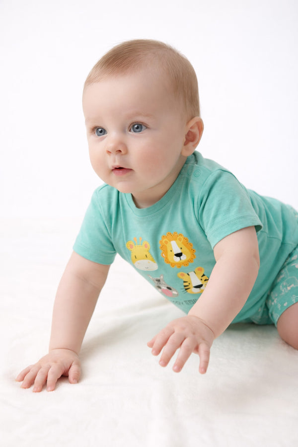 Animal Safari T-Shirt & Shorts Duo (Growth Pack of 3)